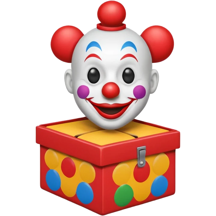 toy for children, clown jack-in-a-box emoji