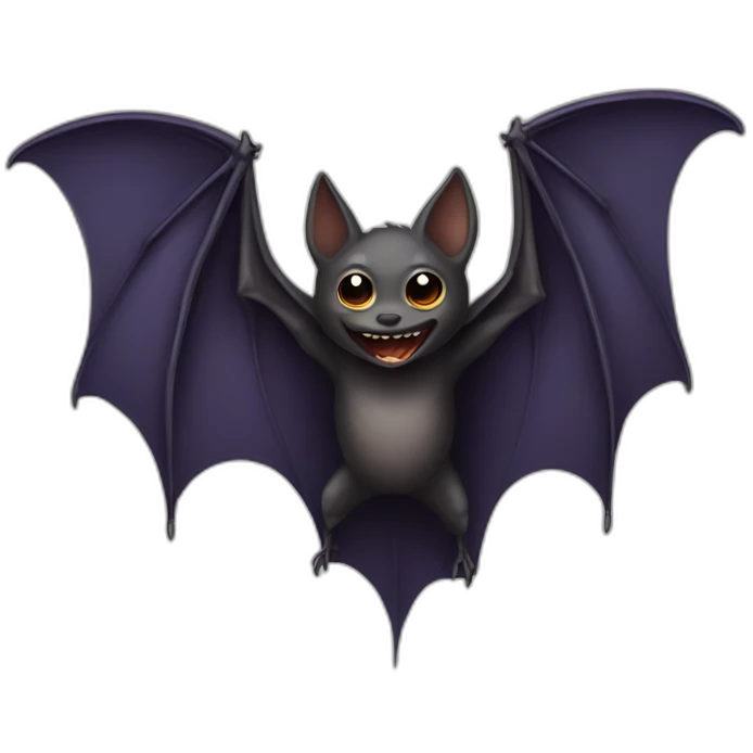 realistic full body bat emoji