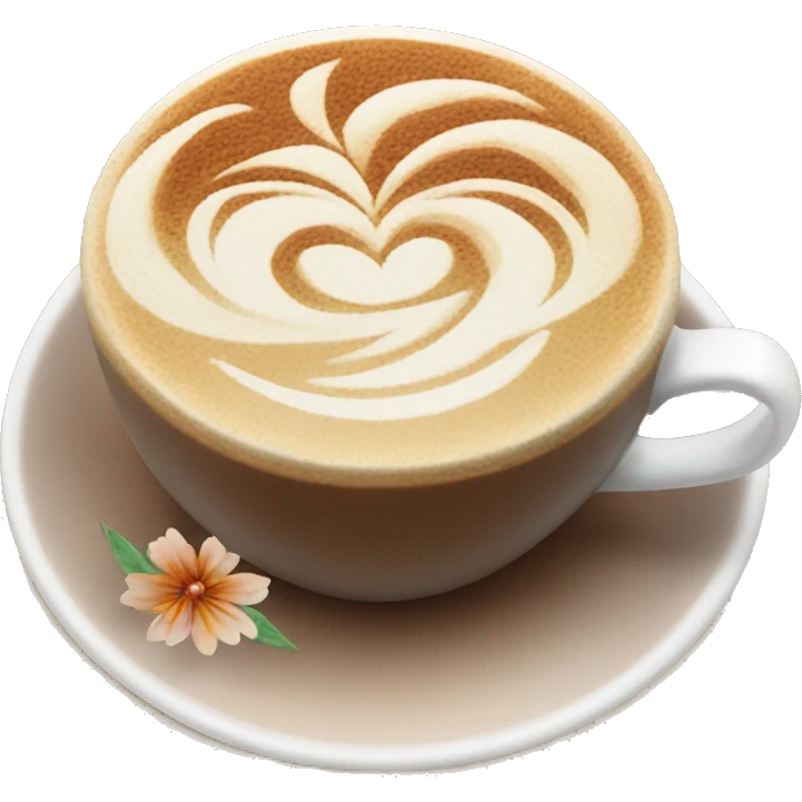 Floral cappuccino  emoji
