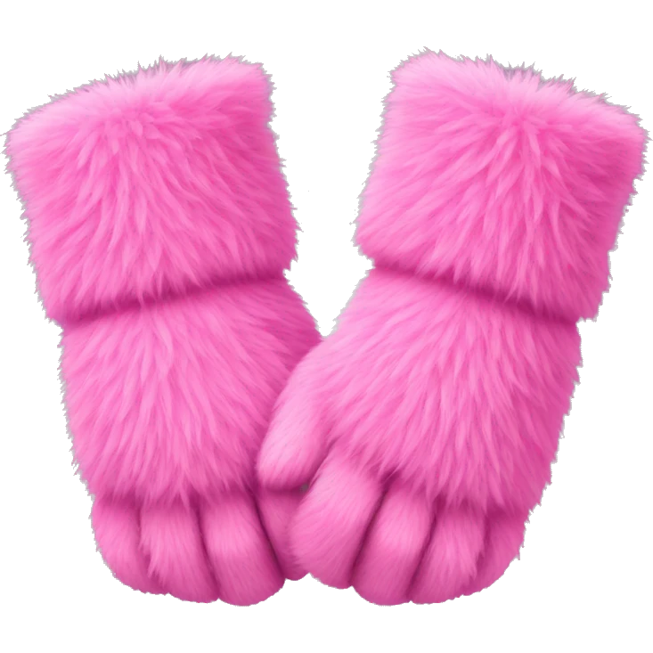 Pink fuzzy cuffs emoji