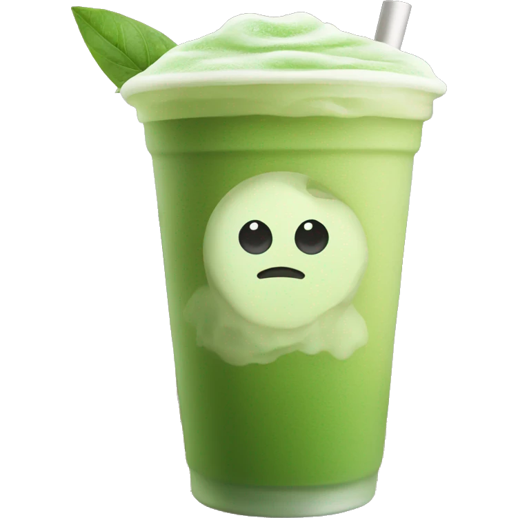 Iced matcha latte emoji