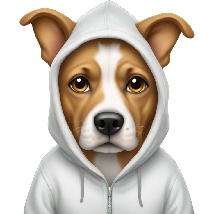 Dog wearing a hoodie emoji