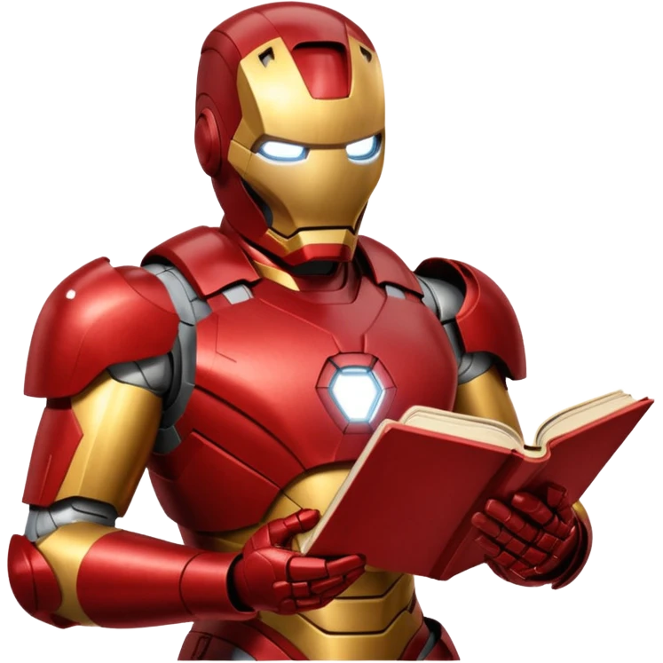 read book with iron man emoji