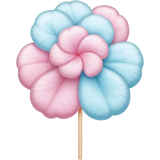 Colorful Chinese cotton candy flower art emoji