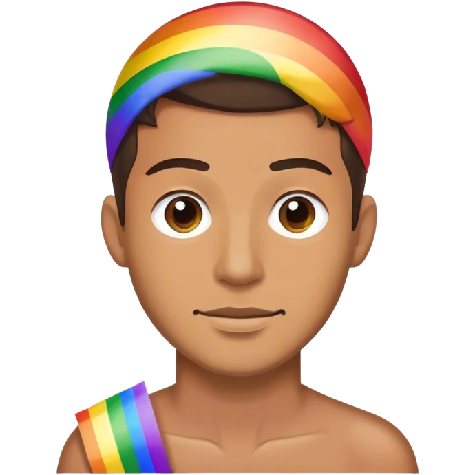 man with rainbow flag emoji