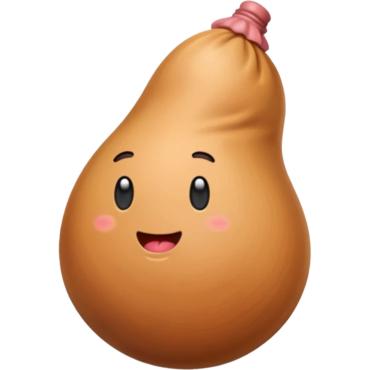 A penis with ballsack behind emoji