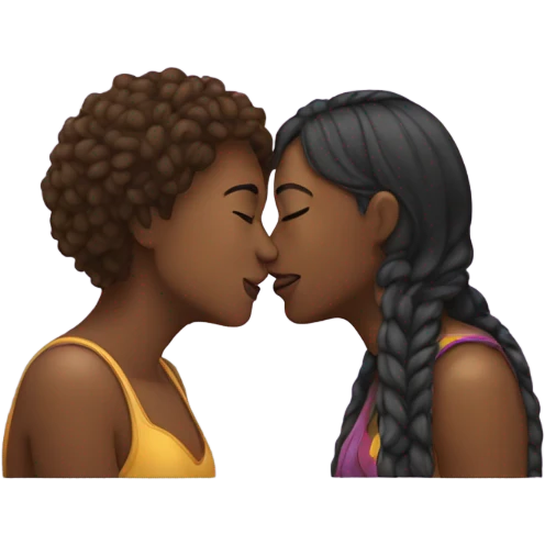 lesbian kissing emoji