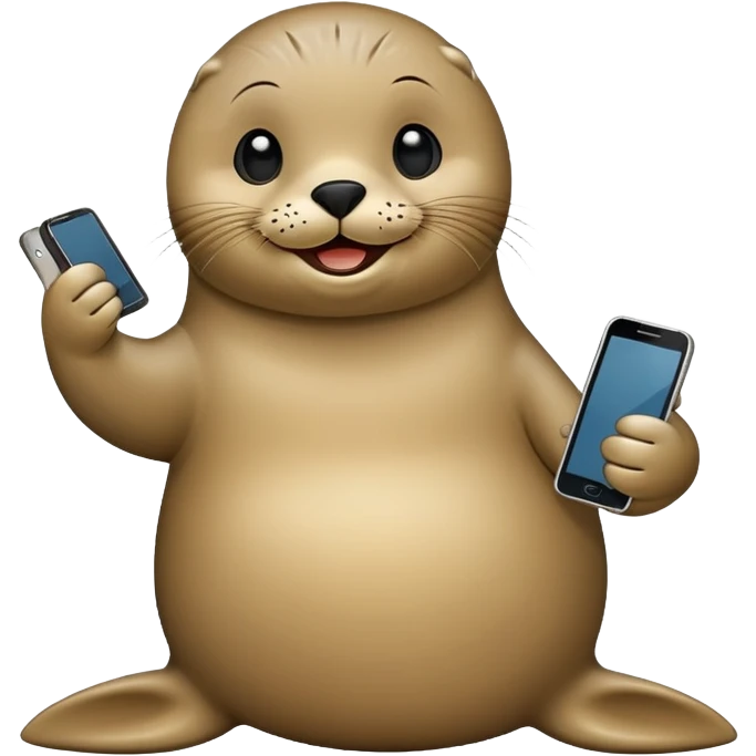 Seal making a phone call emoji