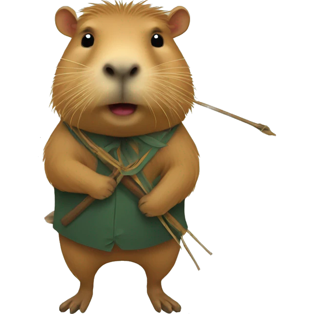 capybara with a bow emoji