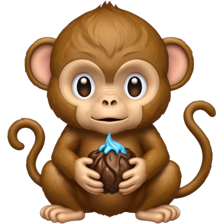 Monkey with his poop emoji