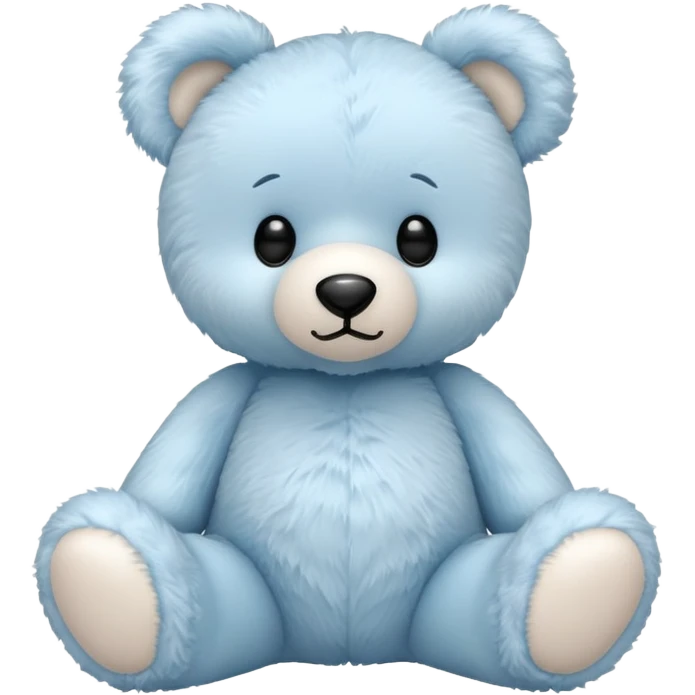 Pastel blue teddy bear toy emoji
