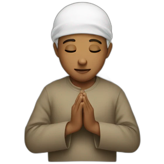 Muslim, praying emoji