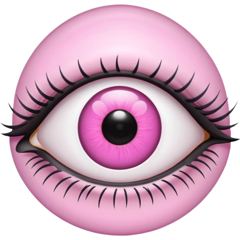 Regular Eye emoji but with pink iris no skin just the eye emoji