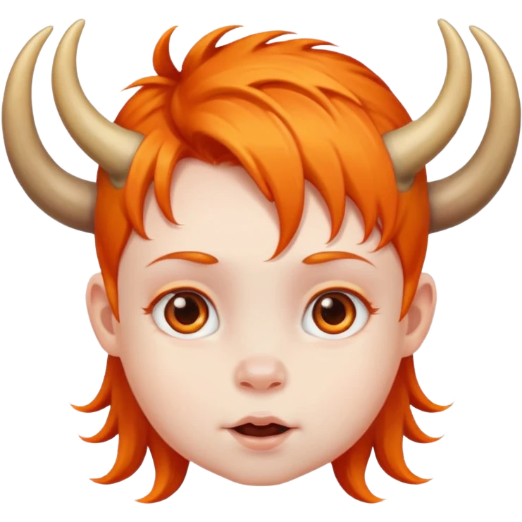babies with horns and orange hair emoji