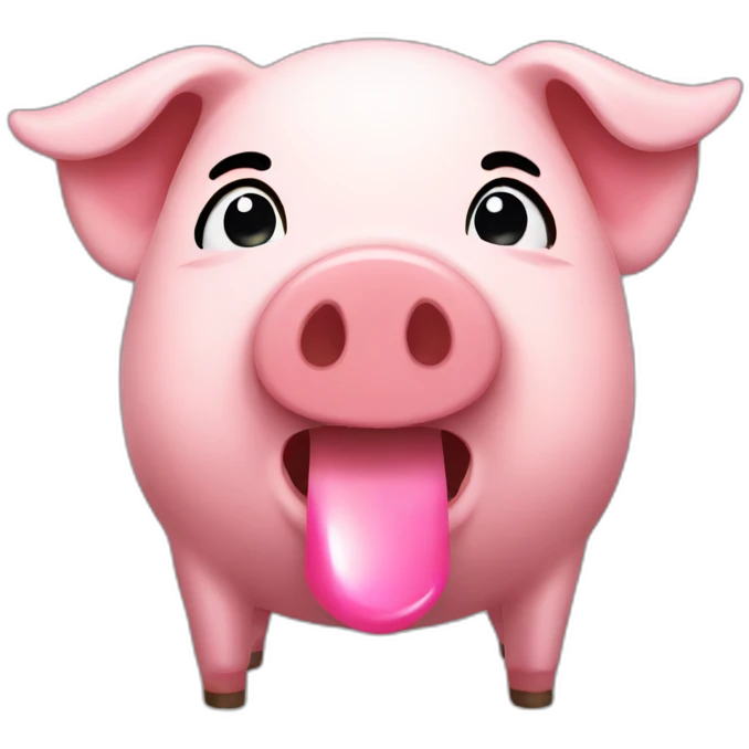 lipstick on a pig emoji