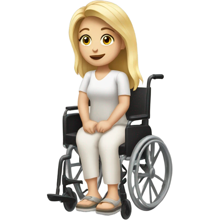 Blonde girl in black wheelchair  emoji