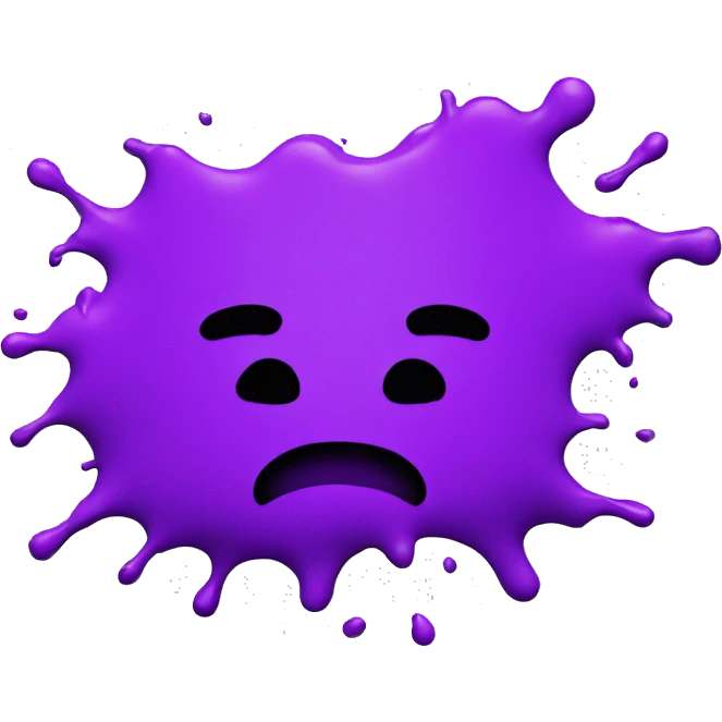 purple paint splashed across screen emoji