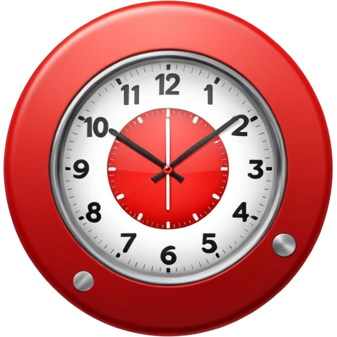clock red modern emoji