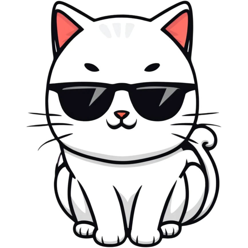 Cat with sunglasses emoji