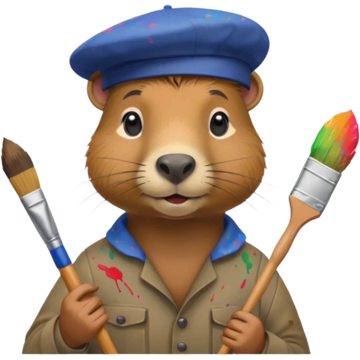 capybara painter emoji