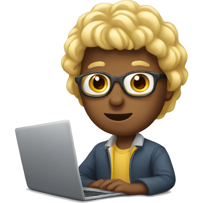 laptop with university student emoji