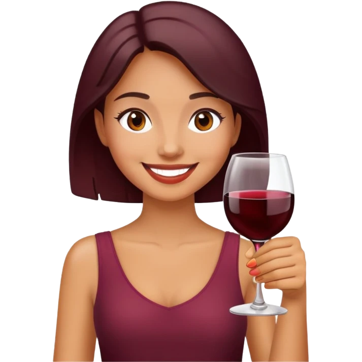 girl toasting with wine emoji