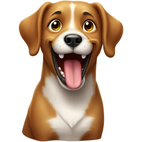 Laughing dog emoji