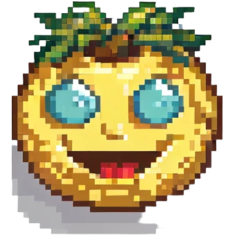 jazzy emoji, energetic, offbeat and quirky, pixel art style emoji