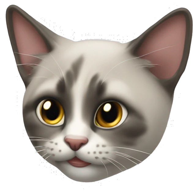 Создай стикер мордочки рыжего котика emoji