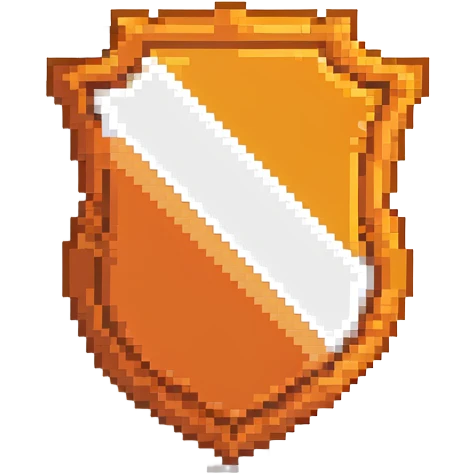 Minimalist HTML5 logo with simplified shield shape in orange and white emoji