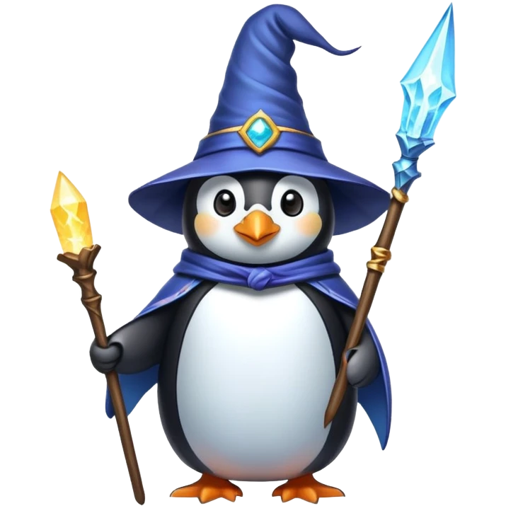 Penguin Wizard emoji