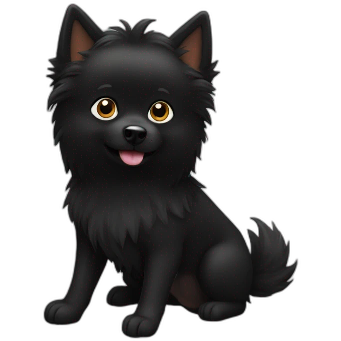Black-Spitz-tail emoji