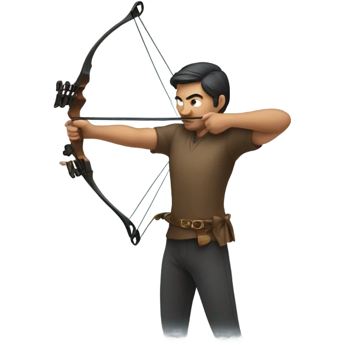 Person shooting a bow emoji