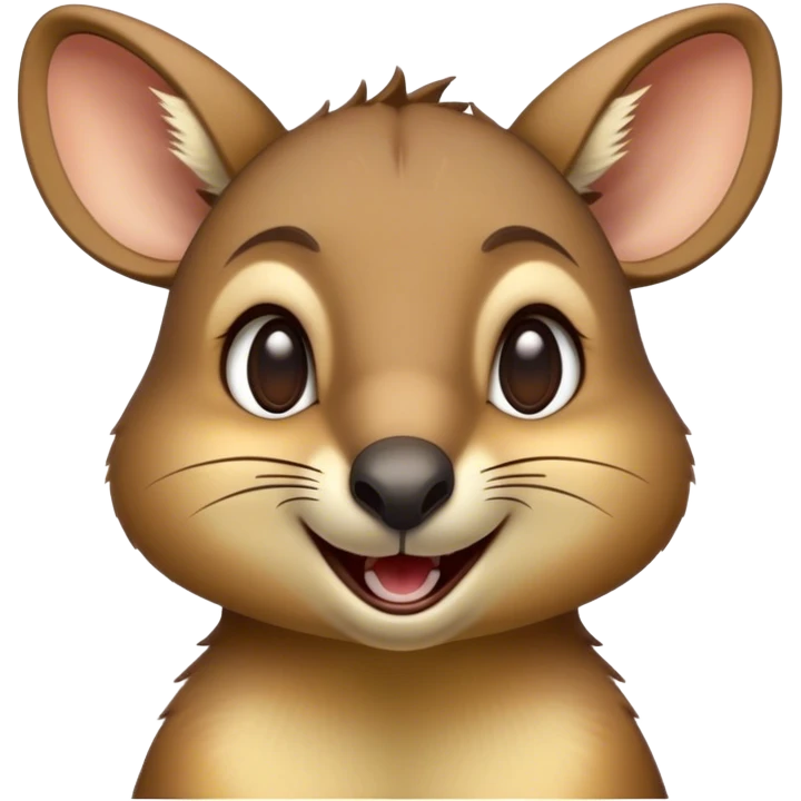 Cinematic Comical Wallaby Portrait Emoji, Head tilted dramatically with an exaggeratedly amused expression, featuring a striking tan and brown fur with wide, expressive eyes filled with playful disbelief, Simplified yet hilariously expressive features, highly detailed, glowing with a slightly sassy glow, high shine, dramatic yet playful, stylized with an air of cheeky outback mischief, bright and endearing, soft glowing outline, capturing the essence of a spirited and over‐the‐top wallaby, so meme‐worthy it feels like it could bounce its way into internet fame instantly! emoji