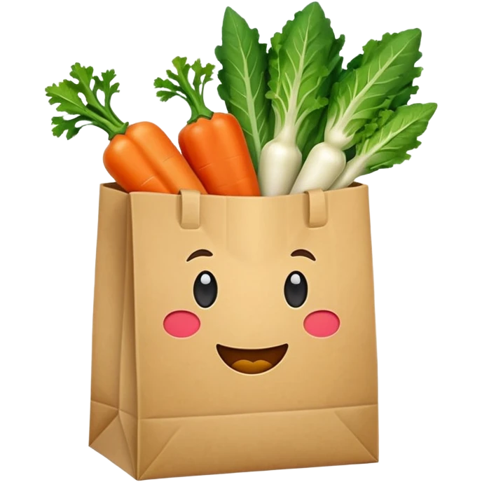 vegetable in paper bag emoji