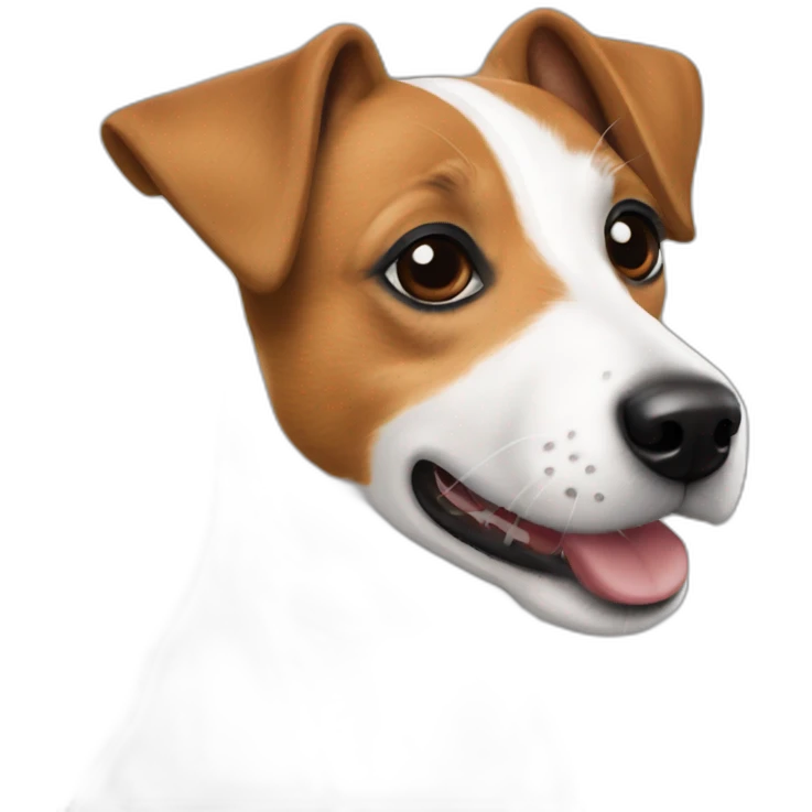 Perro Jack Russell terrier blanco emoji