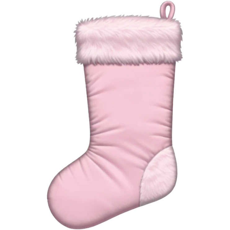 an aesthetic baby pink  christmas stocking emoji