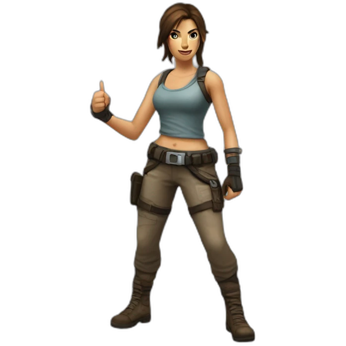 Lara croft thumb up emoji