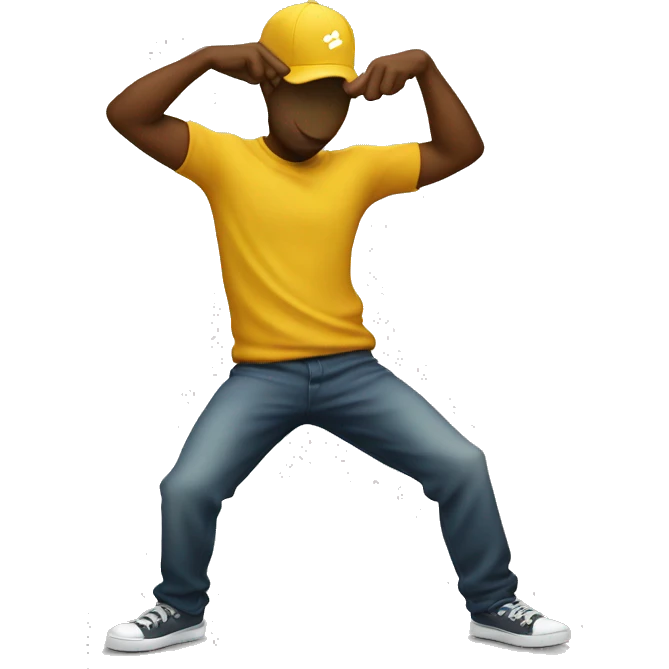 Man dabbing emoji