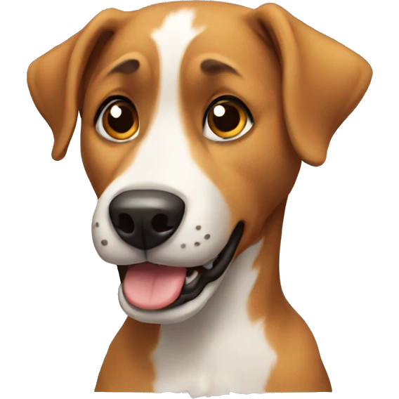 A dog speaking emoji