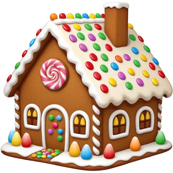 Gingerbread house emoji