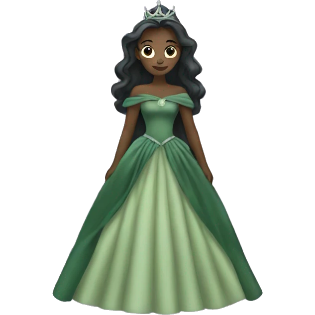 dark green princess dress alone  emoji