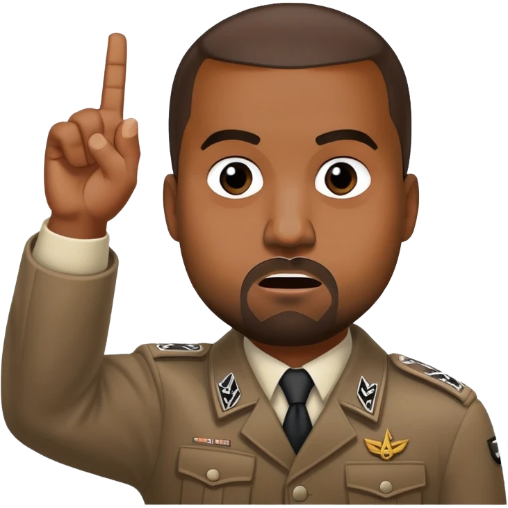 kanye west doing the nazi salute emoji