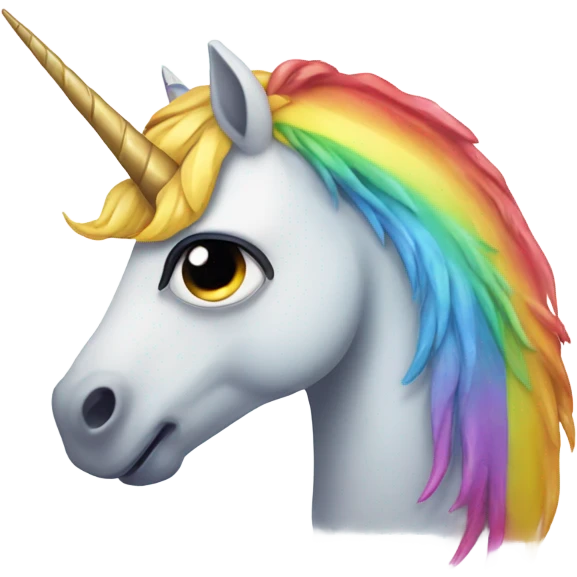 unicorn crying rainbow rivers from its eyes emoji