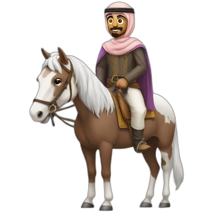 Arabian man on a horse emoji