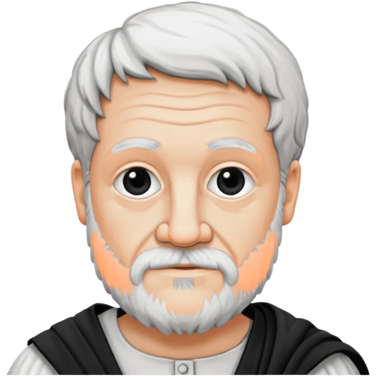 can you produce a black and white hand drawing of Aristotle ? emoji
