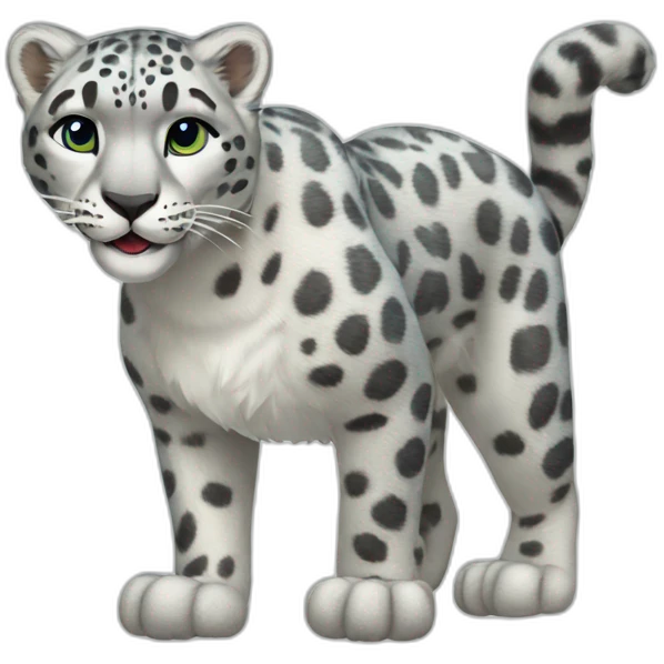 Snow Leopard Full Body emoji