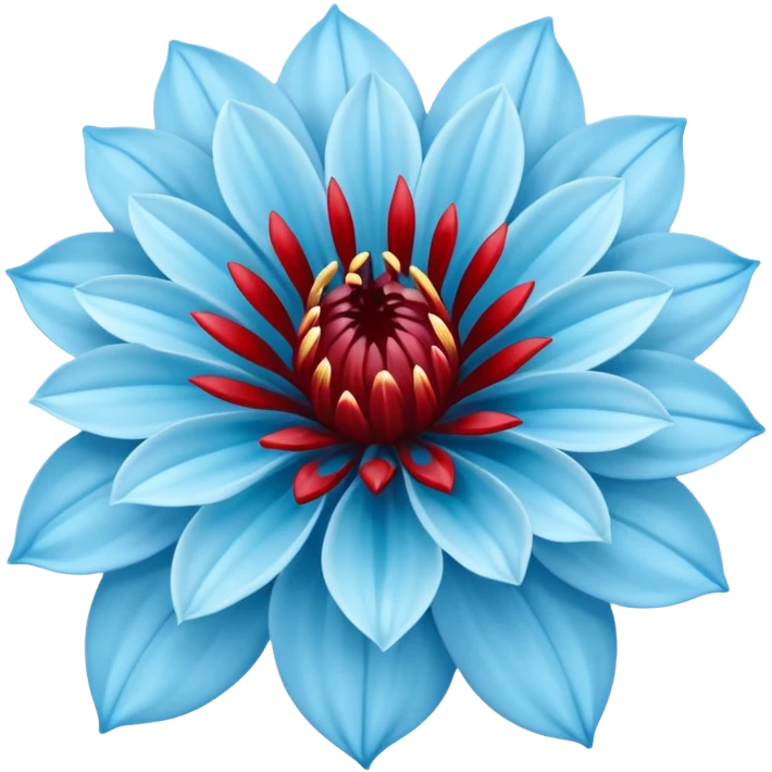 light dahlia  blue flower spilling wblood emoji