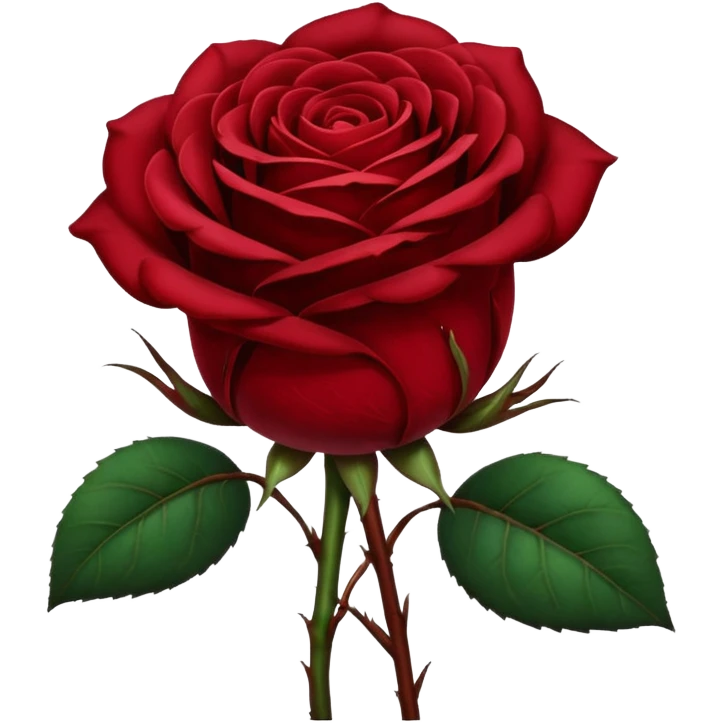 Dark red rose emoji