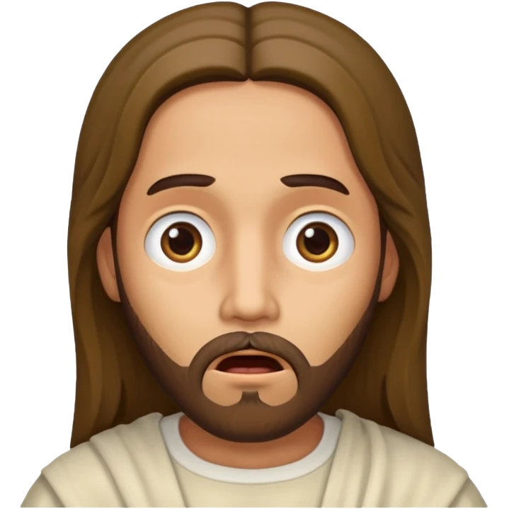 Jesus acting shocked emoji